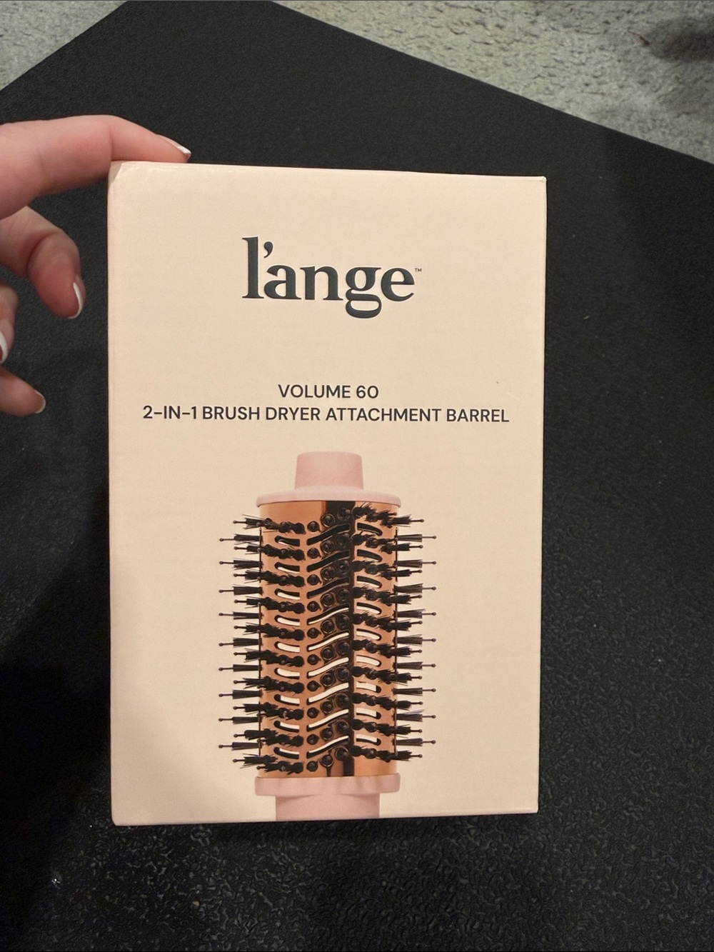 L'ange Volume 60 2-in-1 Brush Dryer Attachment Barrel in Pink and Black